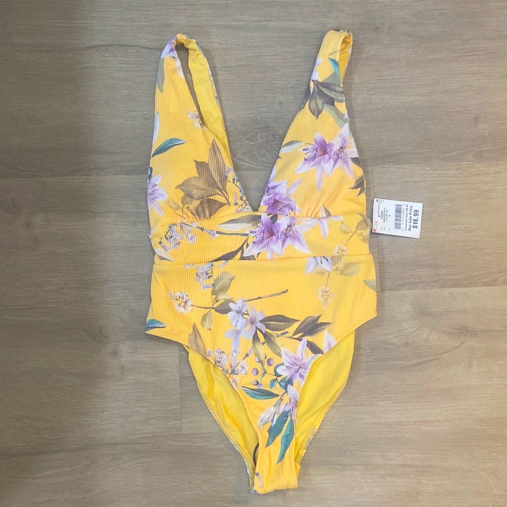 Yellow one peice swimsuit
